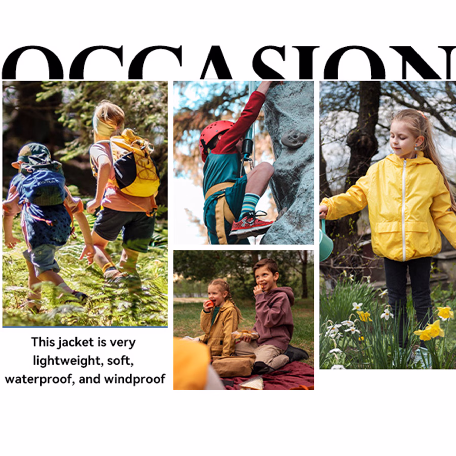 American Trends Lightweight Kids Rain Jackets view 2