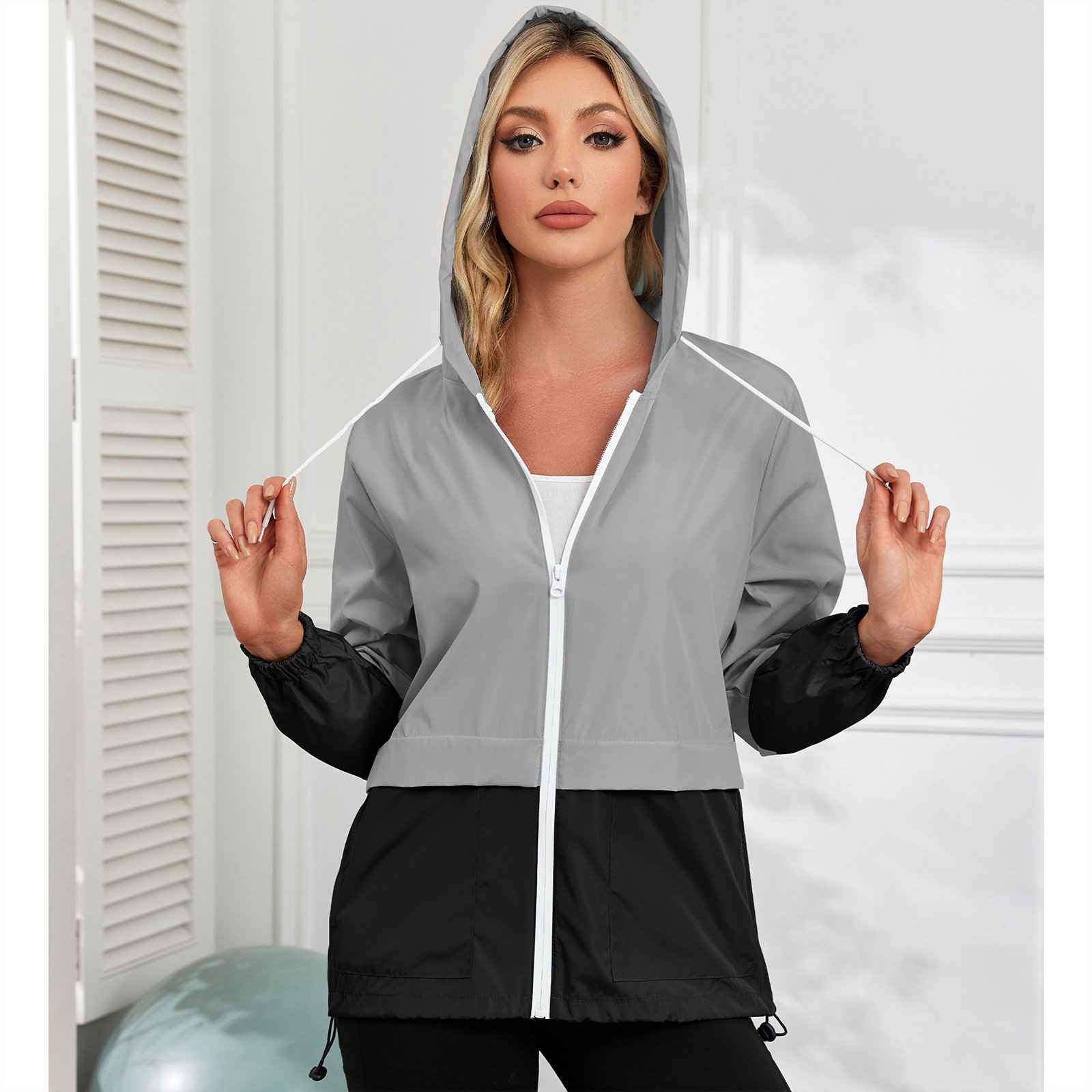 American Trends Women Waterproof Rain Jacket view 3