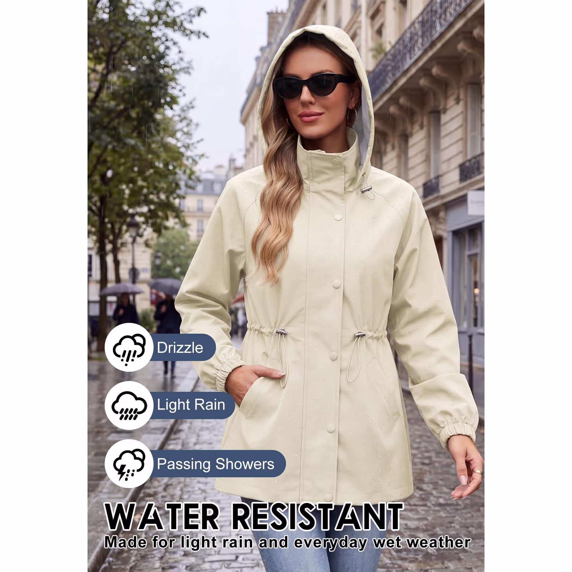 American Trends Womens Rain Jacket view 5