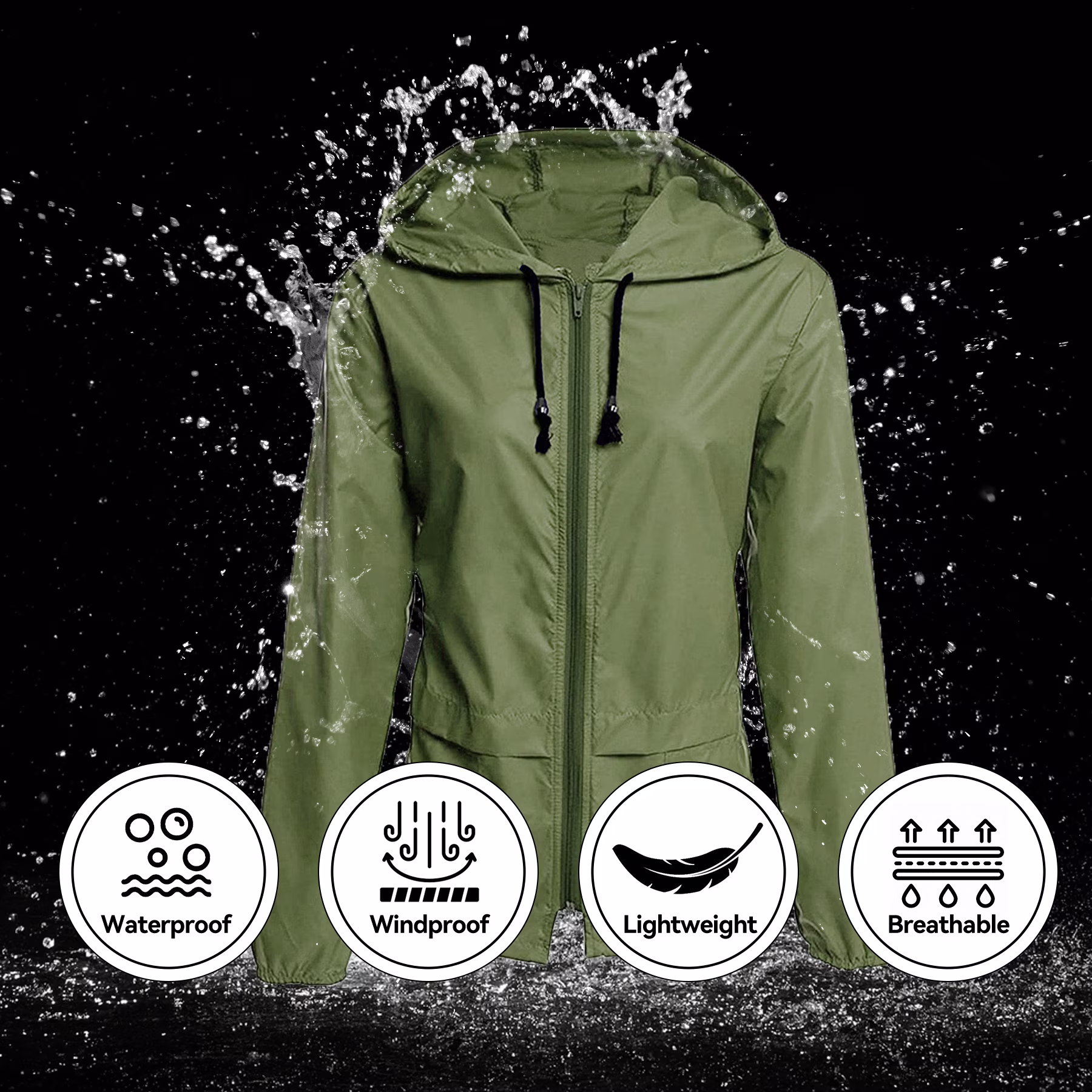 American Trends Rain Coats for Women Waterproof view 4