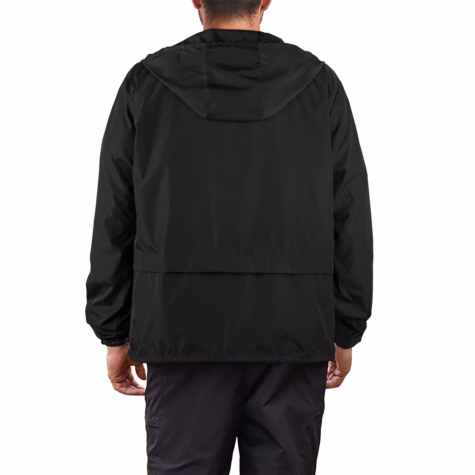 American Trends Packable Men's Rain Jacket Waterproof Raincoat for Men Lightweight Windbreaker with view 4