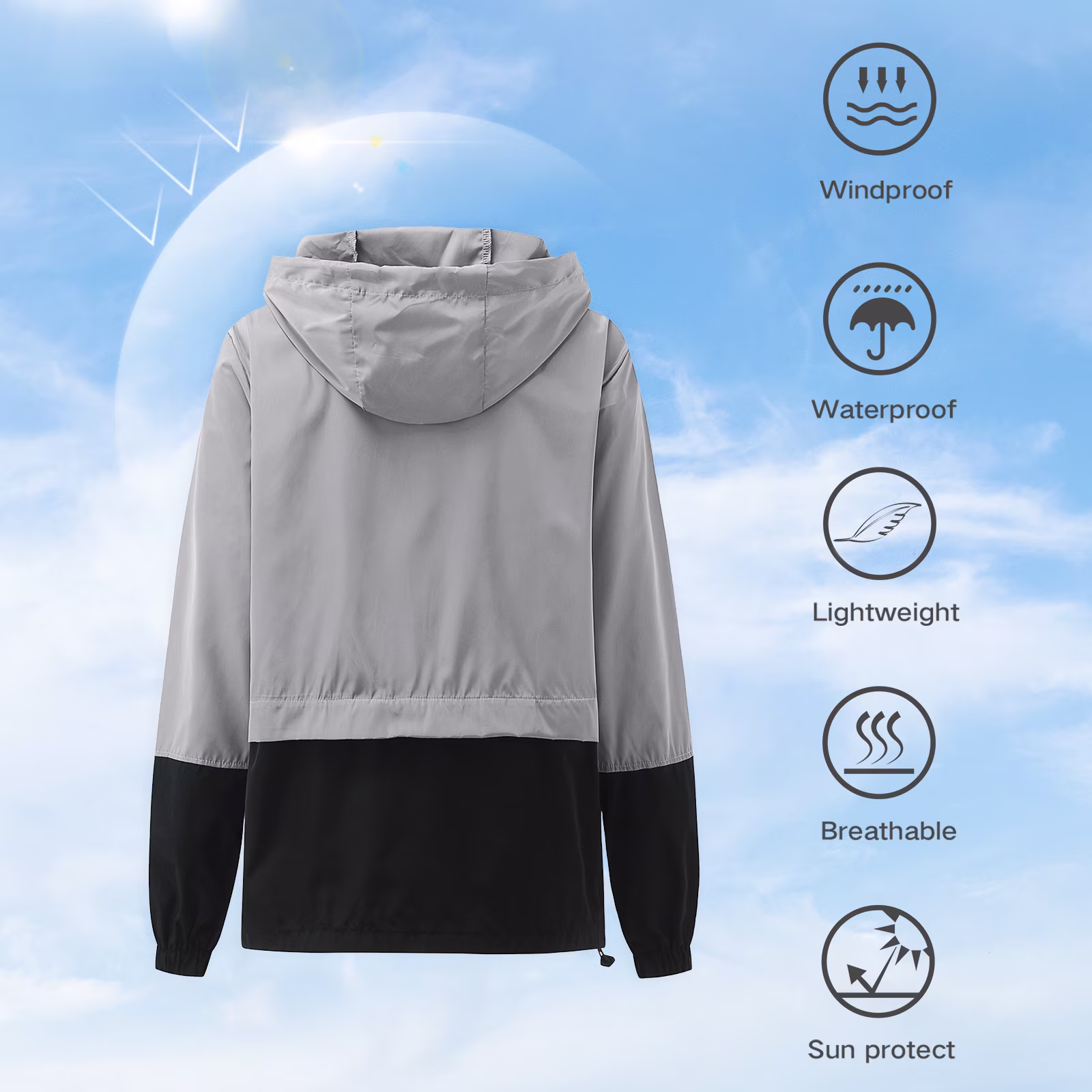 American Trends Women Waterproof Rain Jacket view 7