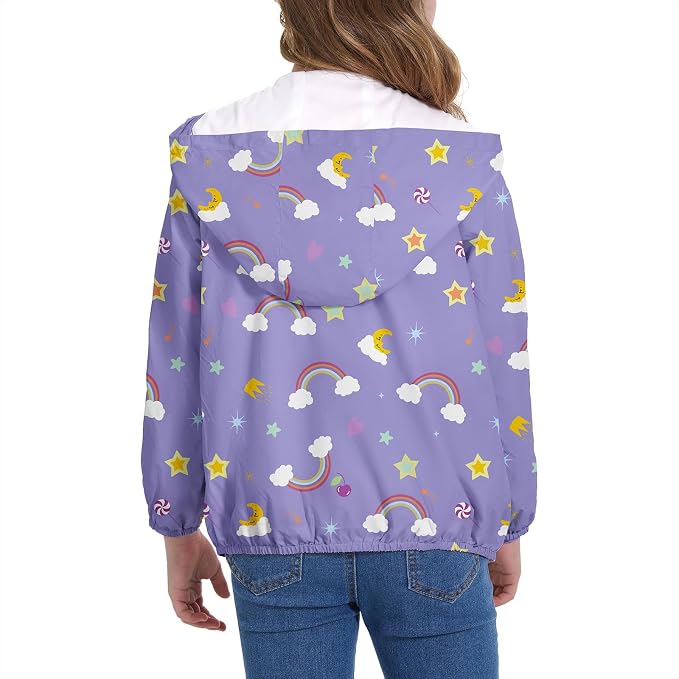 American Trends Lightweight Waterproof Girls Rain Jacket-Windbreaker Jacket view 4