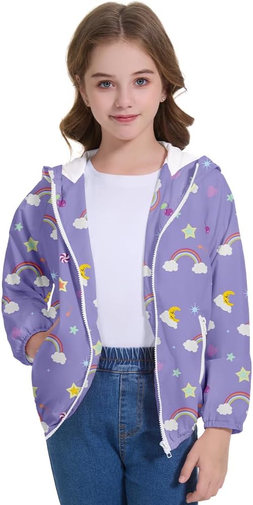 American Trends Lightweight Waterproof Girls Rain Jacket-Windbreaker Jacket view 2