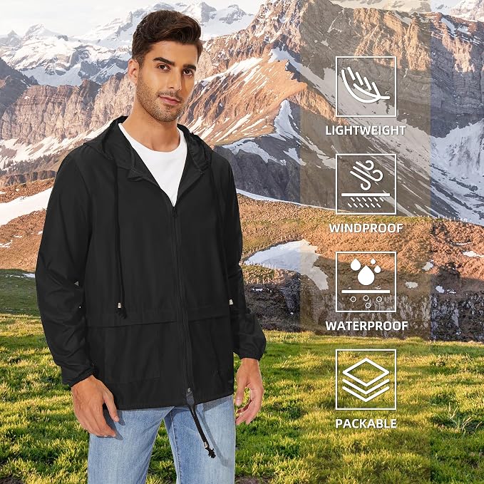American Trends Raincoat for Men Waterproof view 4