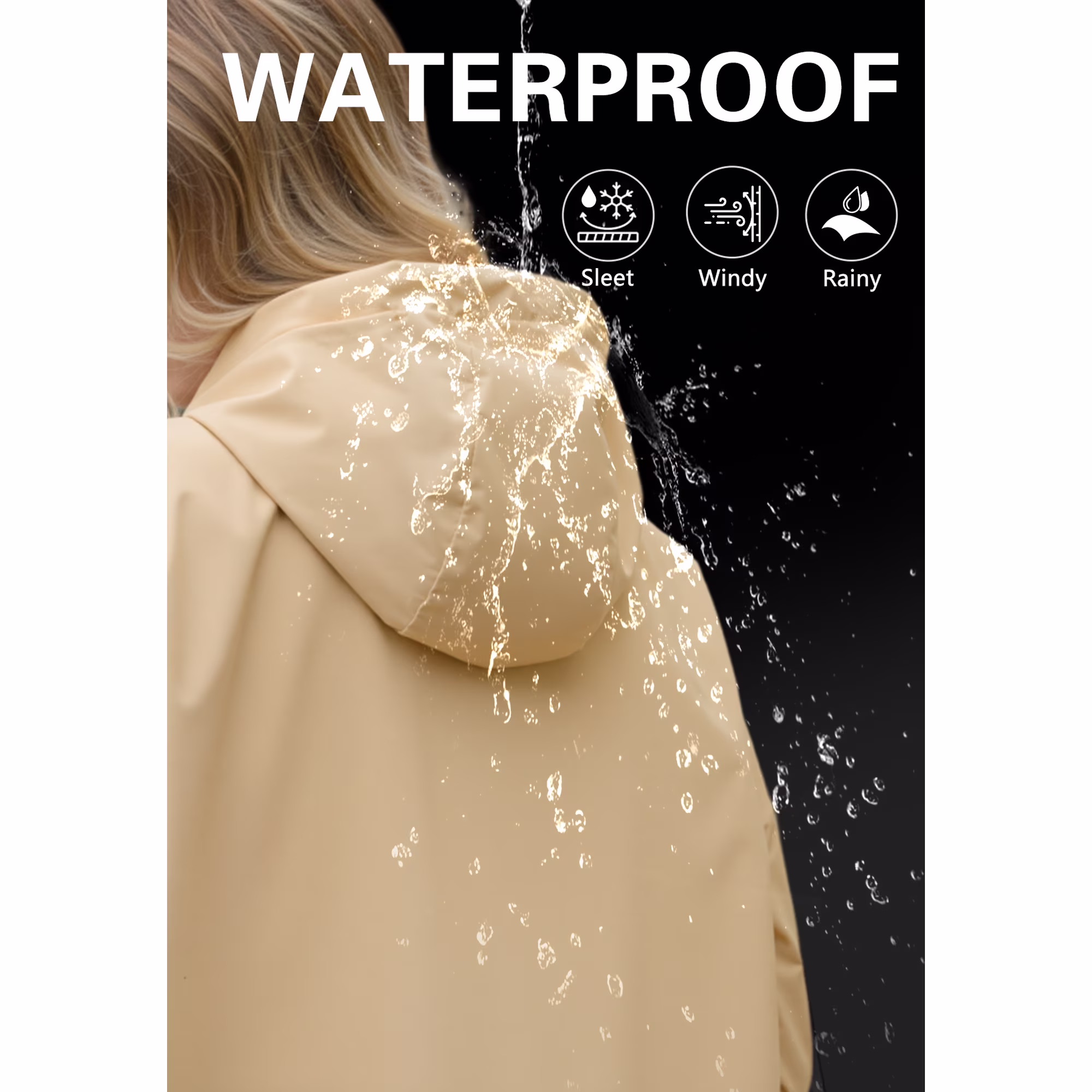 American Trends Womens Rain Jacket view 3