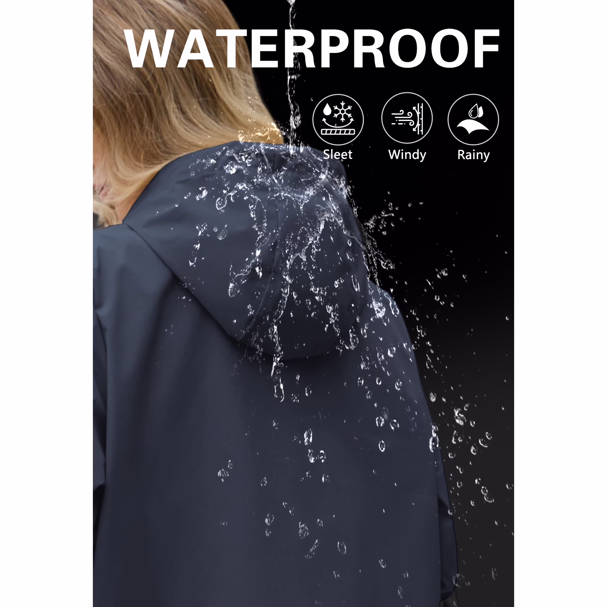 American Trends Womens Rain Jacket view 5