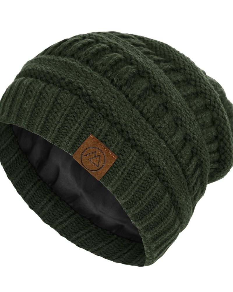 American Trends Womens Beanies Warm Winter Hats for Women Slouchy Unisex Beanies Soft Knit Hats Army Green