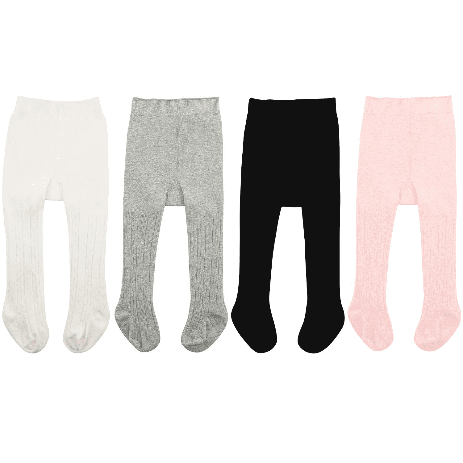 American Trends Infant Soft Tights Thick Cable Knit Leggings Stockings Cotton Pantyhose for Newborn Infant Toddler Baby Girl Tights Colorful Mixed M
