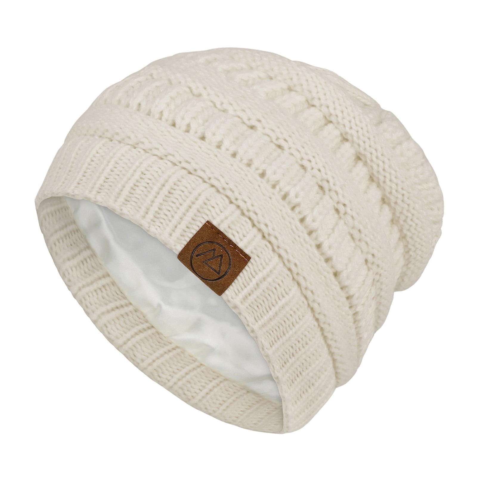 American Trends Womens Beanies Warm Winter Hats for Women Slouchy Unisex Beanies Soft Knit Hats Beige