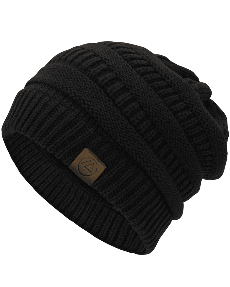 American Trends Womens Beanies Warm Winter Hats for Women Slouchy Unisex Beanies Soft Knit Hats Black