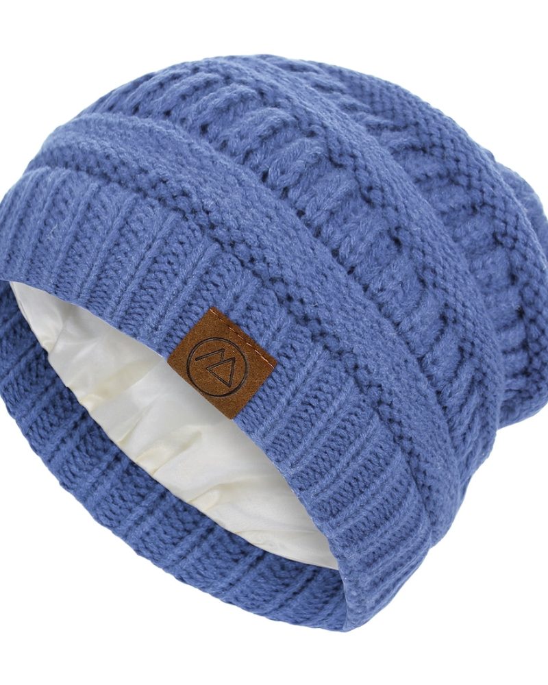 American Trends Womens Beanies Warm Winter Hats for Women Slouchy Unisex Beanies Soft Knit Hats Blue