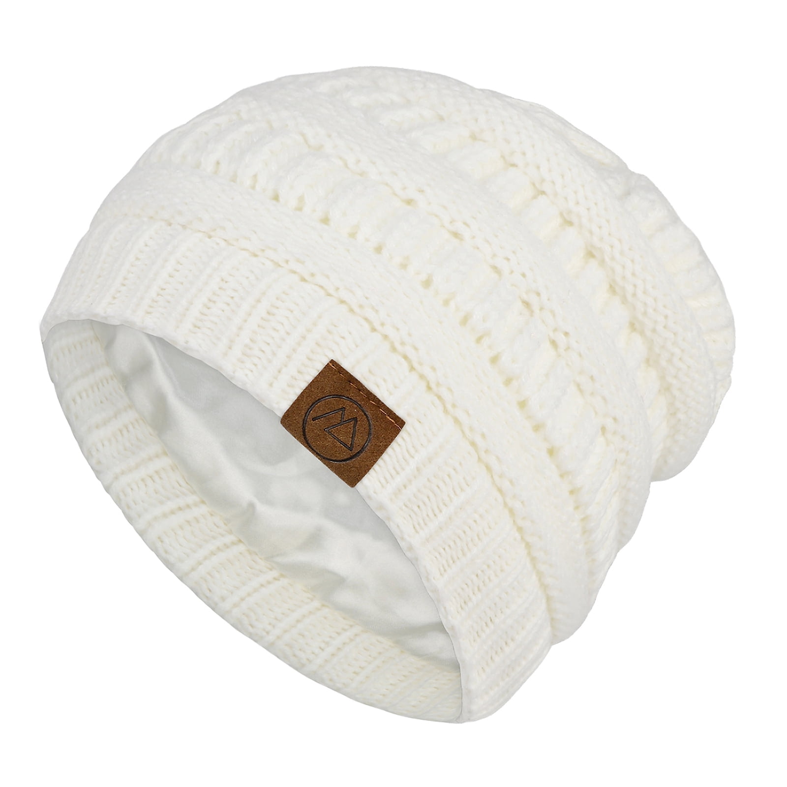 American Trends Womens Beanies Warm Winter Hats for Women Slouchy Unisex Beanies Soft Knit Hats White